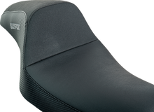 Slyfox Drifter Seat – Gray Logo – Black Vinyl w/ Slipstop – Carbon Fiber – XL '04-'22 – view 2