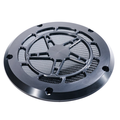 Hofmann Designs M8 Bagger Billet Aluminum & Carbon Fiber Derby Cover — Signature Series