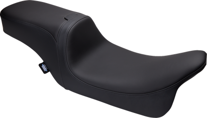 Drag Specialties Predator 2-Up Seat – Solar Leather – Smooth – w/ Backrest Receptacle – FL '08-'23