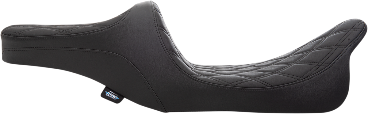 Drag Specialties Predator III 2-Up Seat – Double Diamond – Black Thread – FL '99-'07 – view 2