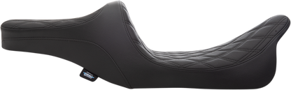 Drag Specialties Predator III 2-Up Seat – Double Diamond – Black Thread – FL '99-'07 – view 2