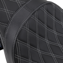 Drag Specialties Predator 2-Up Seat – Double Diamond – Silver Stitching – FL '08-'23 – view 2