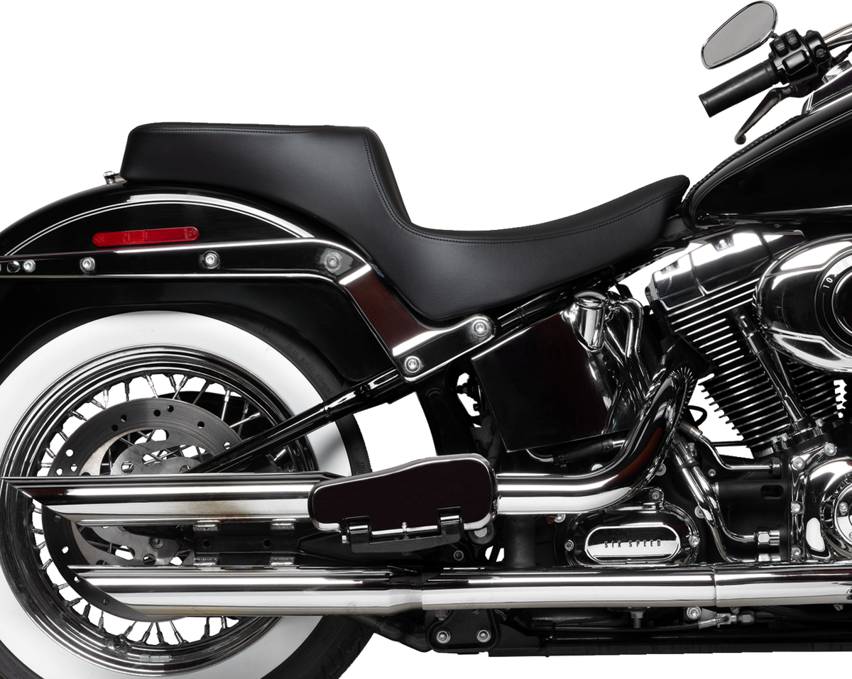 Drag Specialties Performance Predator 2-Up Seat – Solar Leather – Smooth – FL '00-'17 – view 3
