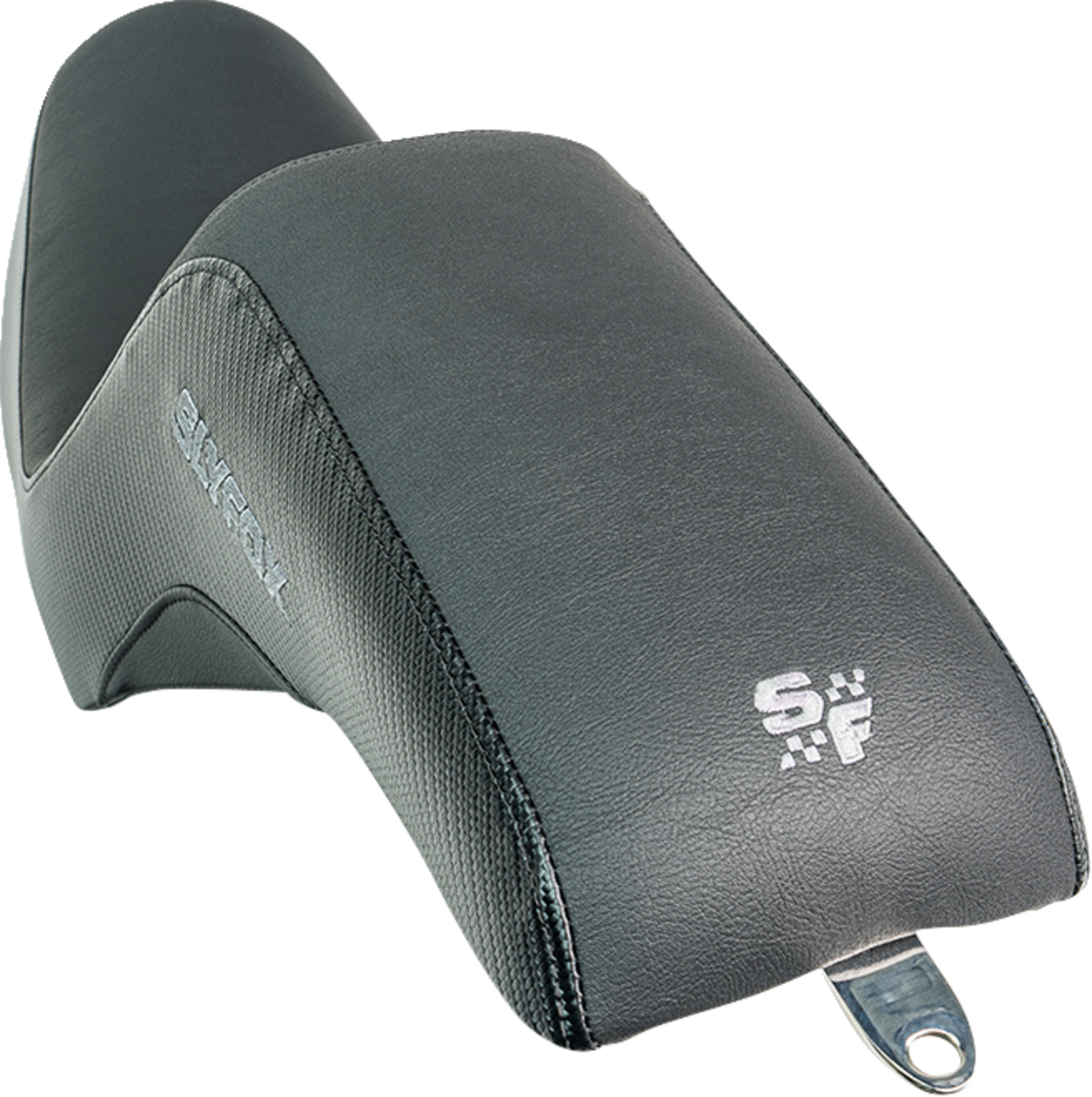 Slyfox Drifter Seat – Gray Logo – Black Vinyl – Smooth – FXR '82-'00 – view 2