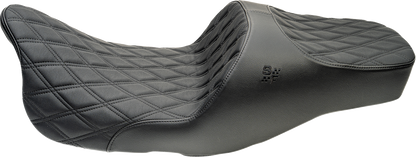 Slyfox Chariot Seat – Black Double Diamond Stitch – Black Logo – FLH/FLT '09-'23.5 – view 3