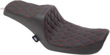 Drag Specialties Predator III Seat – Double Diamond – Red Stitching – FXD '96-'03