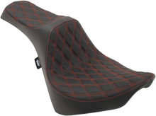 Drag Specialties Predator III Seat – Double Diamond – Red Stitching – FL/FX '18-'23