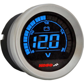 HD-02V | Volt meter | for Harley-Davidson | Silver + Black