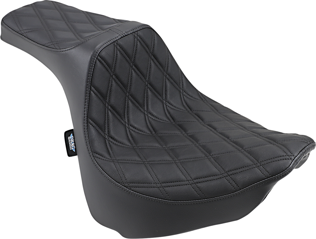 Drag Specialties Predator III Seat – Double Diamond – Black Stitched – FXFB/S '18-'23
