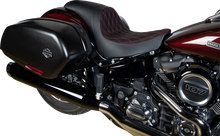 Drag Specialties Predator Seat – Double Diamond w/ Red Sitching – Vinyl – FLSB/FXLR '18-'23 – view 2