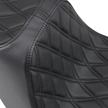 Drag Specialties Predator III Seat – Double Diamond – Black Stitching – FXBR/S '18-'20 – view 2