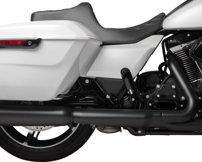 Drag Specialties Predator III Seat – Double Diamond – Silver Stitched – FLT/FLH '23-'24 – view 2