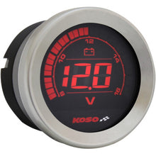 HD-02V | Voltímetro | para Harley-Davidson | Plata + Negro