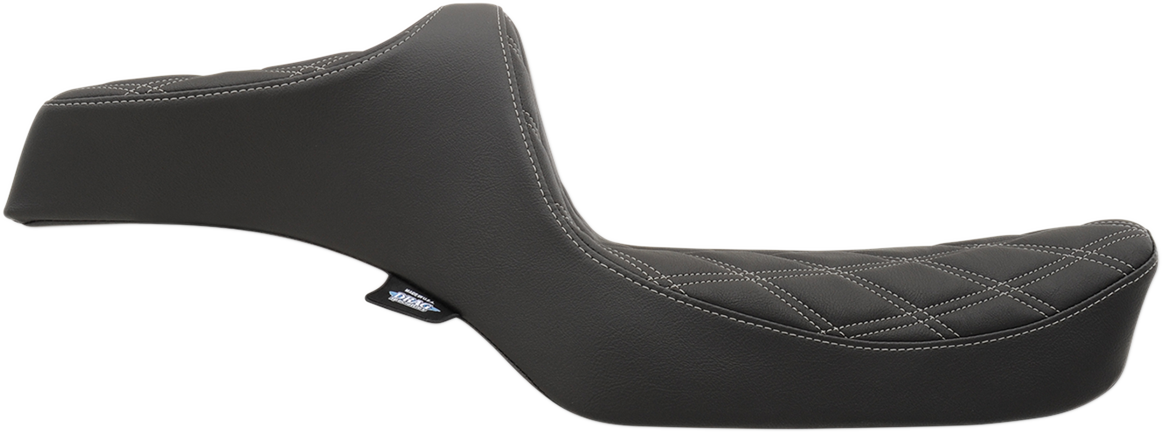Drag Specialties Predator III Seat – Double Diamond – Silver Stitching – XL '82-'03 – view 2