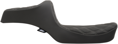 Drag Specialties Predator III Seat – Double Diamond – Silver Stitching – XL '82-'03 – view 2