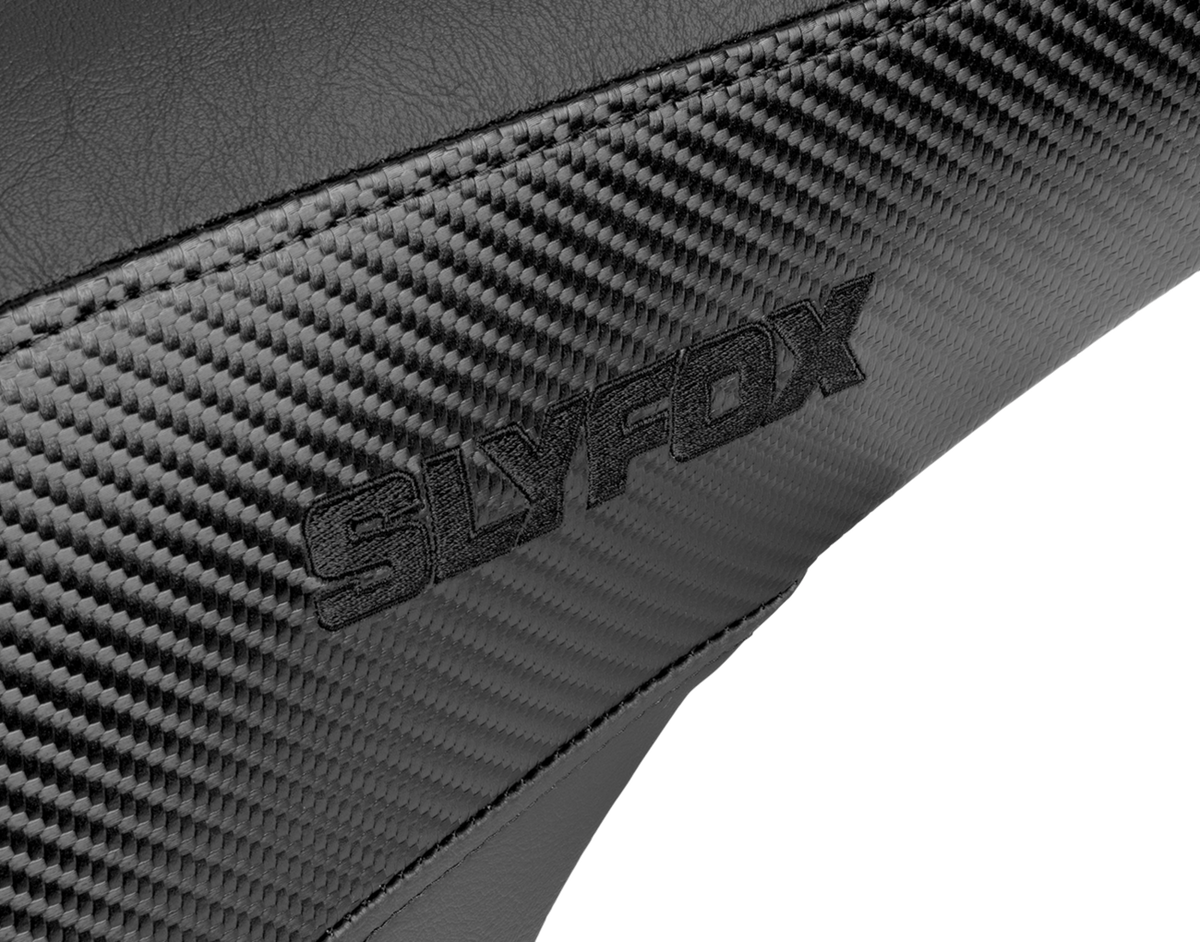 Slyfox Drifter Seat – Black Logo – Smooth Vinyl – Carbon Fiber – FL '08-'23 – view 5
