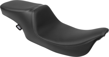 Drag Specialties Predator 2-Up Seat – Solar Leather – Smooth – w/o Backrest – FL '97-'07