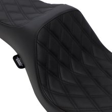 Drag Specialties Predator III Seat – Double Diamond – Black Stitching – FXD/FLD '06-'17 – view 2