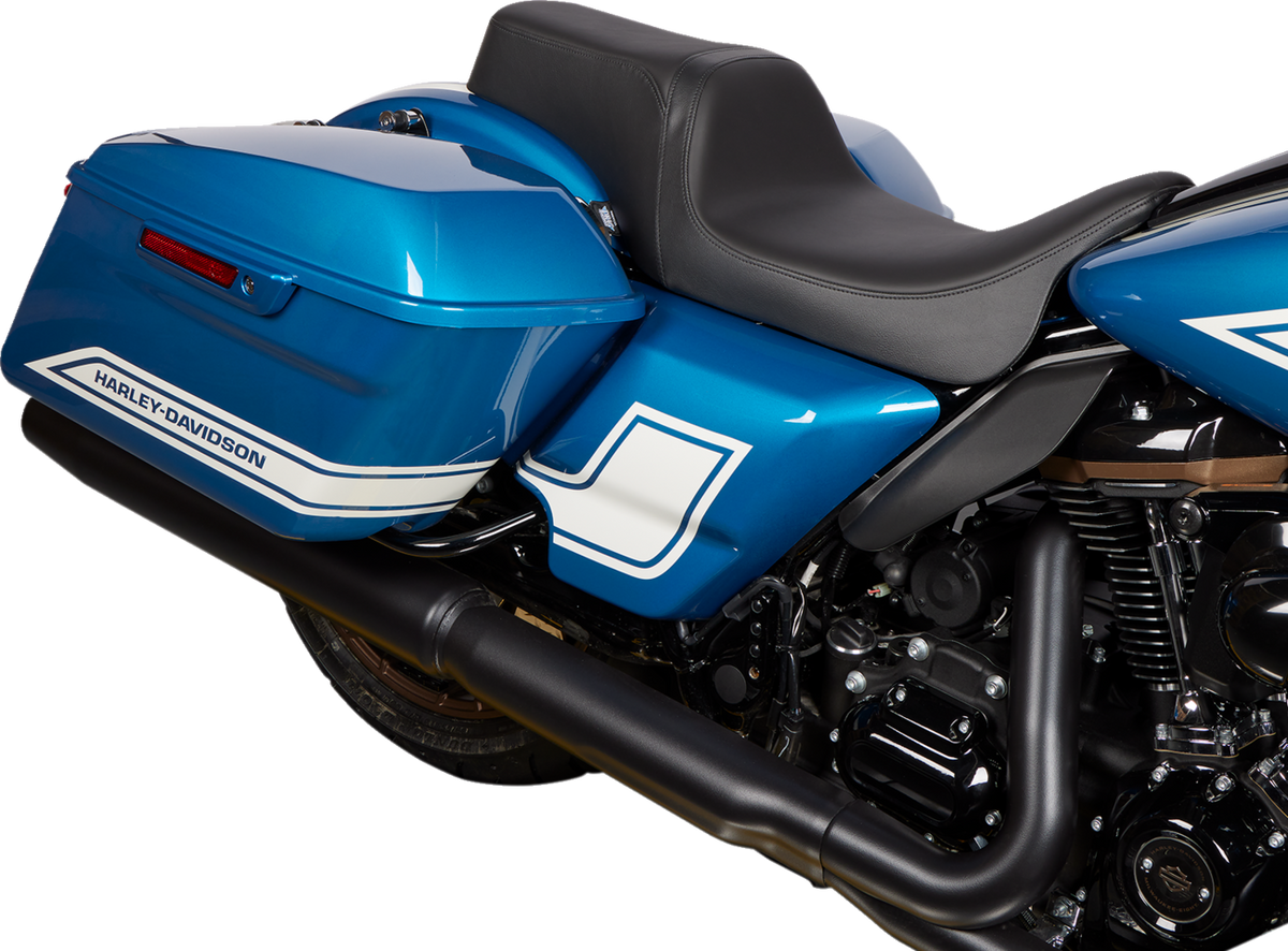 Drag Specialties Predator 1Up Seat – Solar Leather – Black – Smooth – FLH '08-'23 – view 3