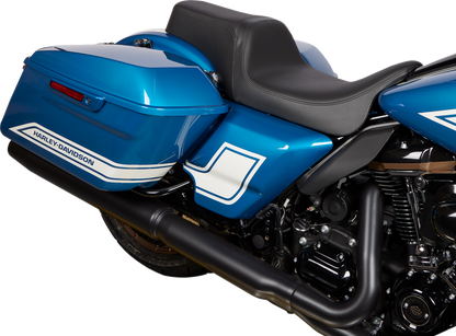 Drag Specialties Predator 1Up Seat – Solar Leather – Black – Smooth – FLH '08-'23 – view 3