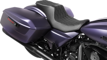 Drag Specialties Predator 2-Up Seat – Vinyl – Double Diamond Black Stitch – w/o Backrest – FLTR/FLHX '23-'24
