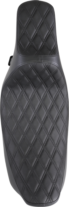Drag Specialties Extended Reach Predator III Seat – Double Diamond – Black Stitching – FL '99-'07 – view 2