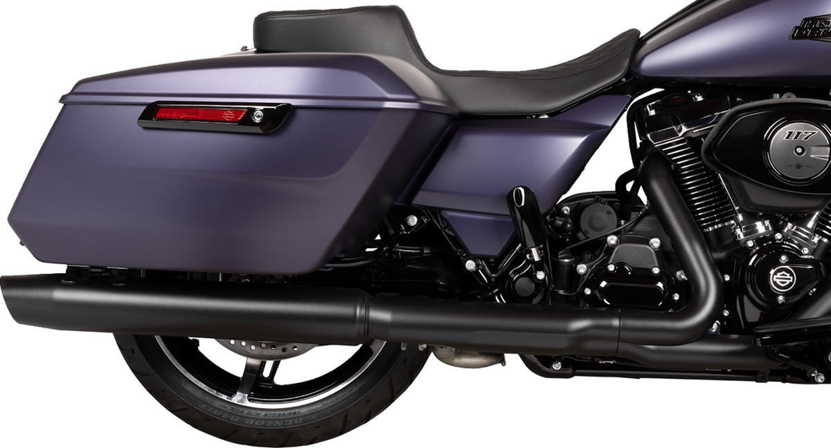 Drag Specialties Performance Predator 2-Up Seat – Vinyl – Black Double Diamond Stitch – FLHX/FLTR '23-'24 – view 4