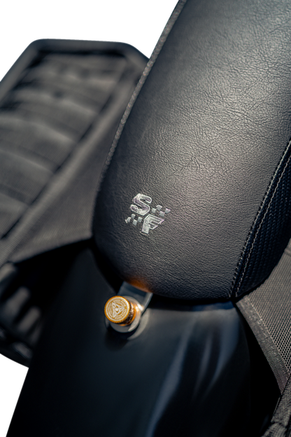 Slyfox Drifter Seat – Gray Logo – Black Vinyl w/ Slipstop – Carbon Fiber – XL '04-'22 – view 6