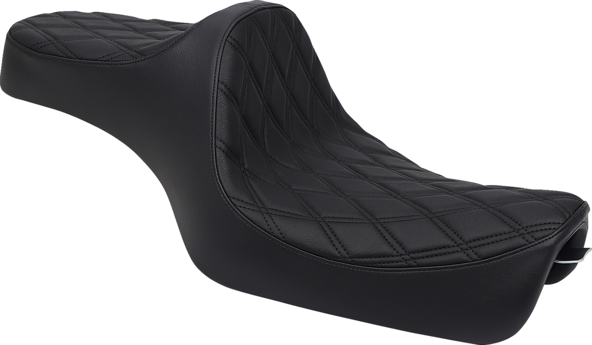 Drag Specialties Predator III Seat – Double Diamond – Black Stitching – 'XL 04-'22