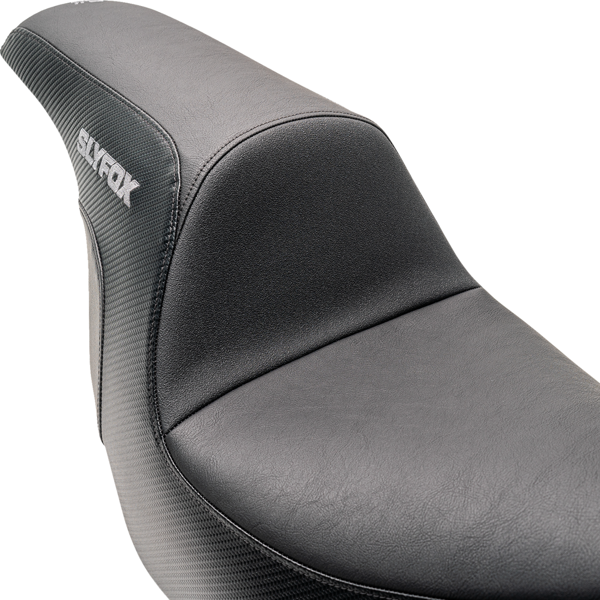 Slyfox Lowrider Drifter Seat – Gray Logo – Smooth Vinyl – Carbon Fiber – FXLR/FLSB '18-'24 – view 3