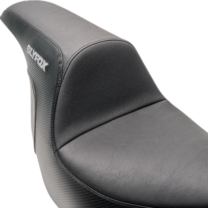 Slyfox Lowrider Drifter Seat – Gray Logo – Smooth Vinyl – Carbon Fiber – FXLR/FLSB '18-'24 – view 3