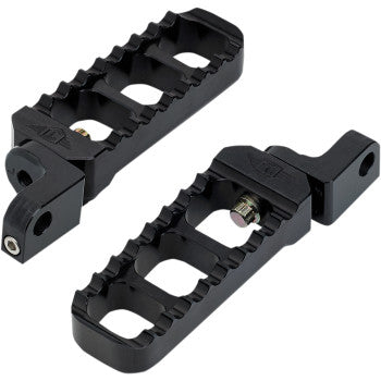 Joker Machine - Adjustable Serrated Billet Foot Pegs for Harley Davidson