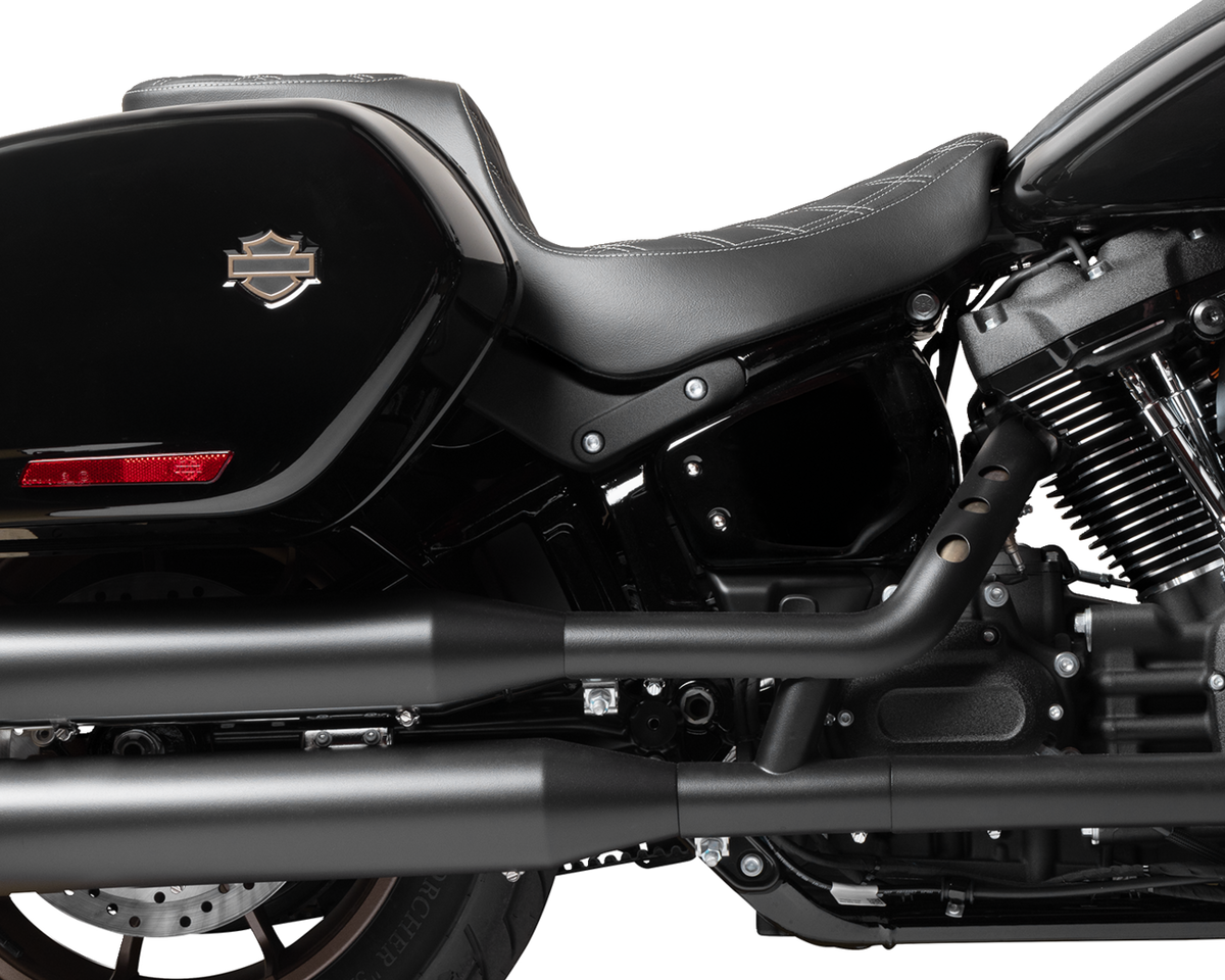 Drag Specialties Predator 2-Up Seat – Vinyl – Double Diamond – Silver Stitching – FLSB/FXLRS '18-'24 – view 2