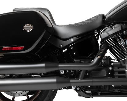 Drag Specialties Predator 2-Up Seat – Vinyl – Double Diamond – Silver Stitching – FLSB/FXLRS '18-'24 – view 2