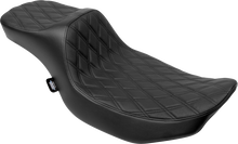 Drag Specialties Extended Reach Predator III Seat – Double Diamond – Black Stitching – Vinyl – FLH/FLT '23-'24