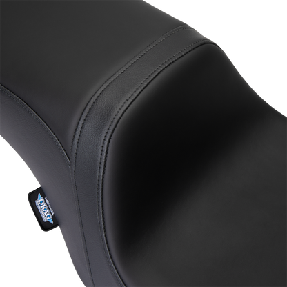 Drag Specialties Predator 2-Up Seat – Solar Leather – Black – Smooth – w/o Backrest – FL '08-'23 – view 4