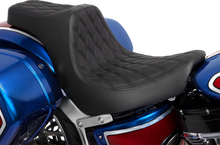 Drag Specialties Predator III 2-Up Seat – Vinyl – Double Diamond – Black Stitching – FL/FX '18-'24 – view 2