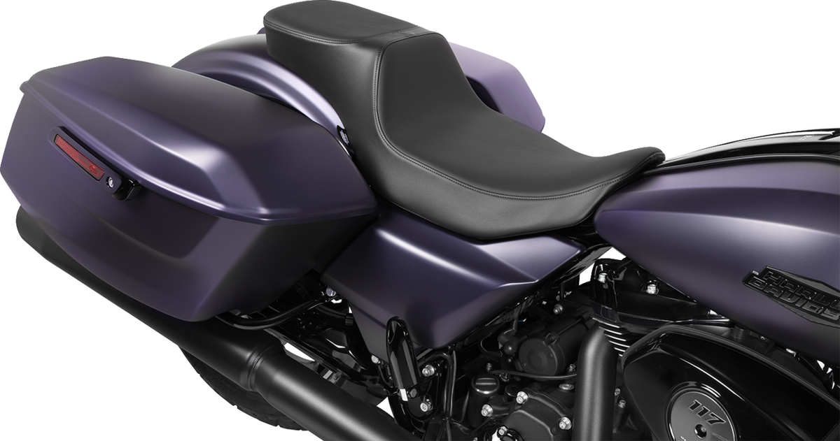 Drag Specialties Performance Predator 2-Up Seat – Extended Reach – Solar Leather – Smooth – FLHX/FLTR '23-'24 – view 3