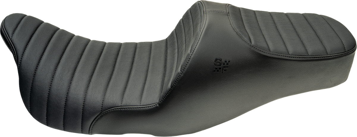 Slyfox Chariot Seat – Black Classic Stitch – Black Logo – FLH/FLT '09-'23.5 – view 2