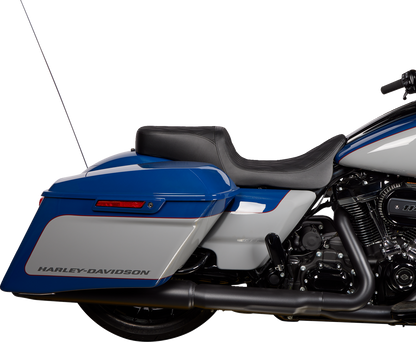 Drag Specialties Predator 2-Up Seat – Vinyl – Double Diamond Black Stitch – w/o Backrest – FL '08-'23 – view 3