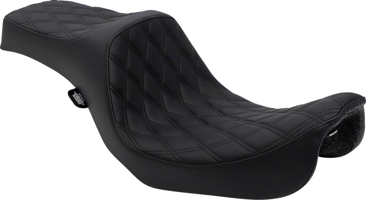 Drag Specialties Predator III Seat – Double Diamond – Black Stitching – FXD/FLD '06-'17