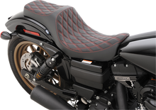 Drag Specialties Predator III Seat – Double Diamond – Red Stitching – FXD/FLD '06-'17