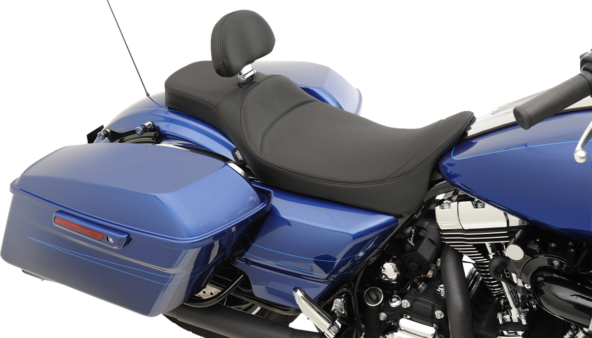 Drag Specialties Extended Reach Predator Seat – Mild Stitched – Backrest Recepticle – FL '08-'24 – view 6