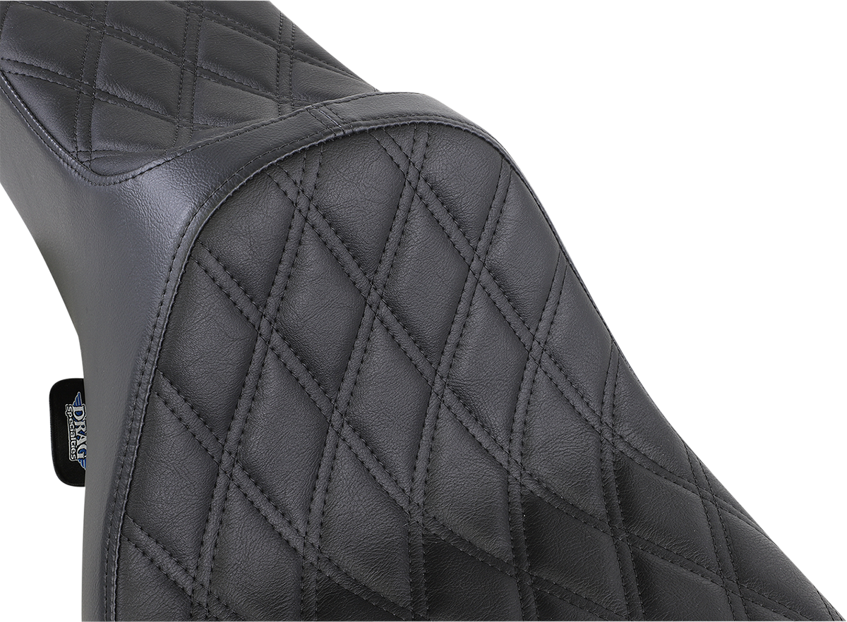 Drag Specialties Extended Reach Predator III Seat – Double Diamond – Black Stitching – FL '99-'07 – view 3