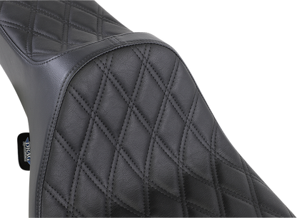 Drag Specialties Extended Reach Predator III Seat – Double Diamond – Black Stitching – FL '99-'07 – view 3