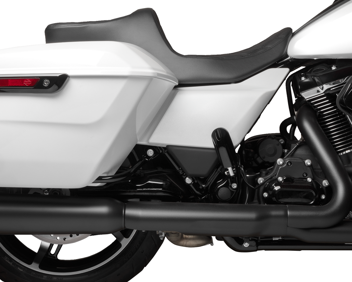 Drag Specialties Predator III 2-Up Seat – Vinyl – Double Diamond – Black Stitching – FLT/FLH '23-'24