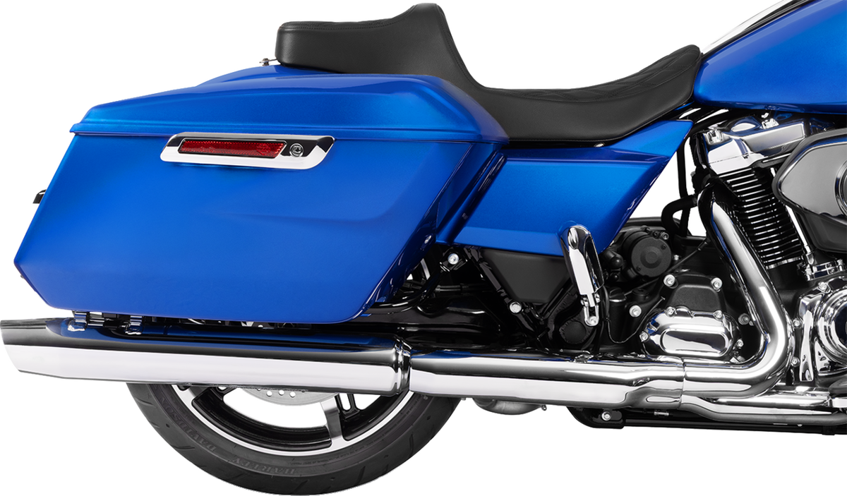 Drag Specialties Extended Reach Predator III Seat – Vinyl – Black Double Diamond Stitch – FLH/FLT '23-'25 – view 4