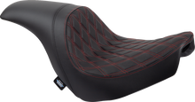 Drag Specialties Predator Seat – Double Diamond w/ Red Sitching – Vinyl – FLSB/FXLR '18-'23