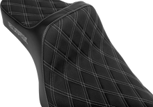 Slyfox High Noon Seat – Double Diamond – Silver Logo – Silver Stitch – XL '04-'22 – view 2