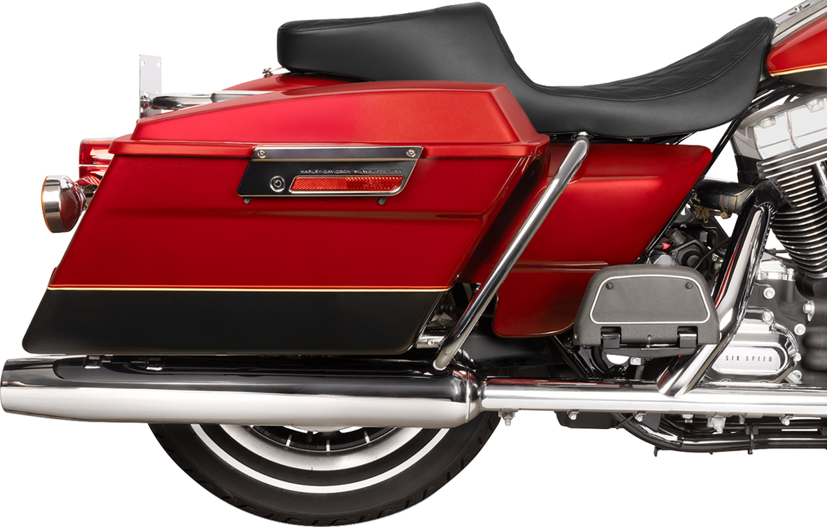 Drag Specialties Predator 2-Up Seat – Vinyl – Double Diamond – Black Stitching- w/o Backrest – FL '97-'07 – view 4